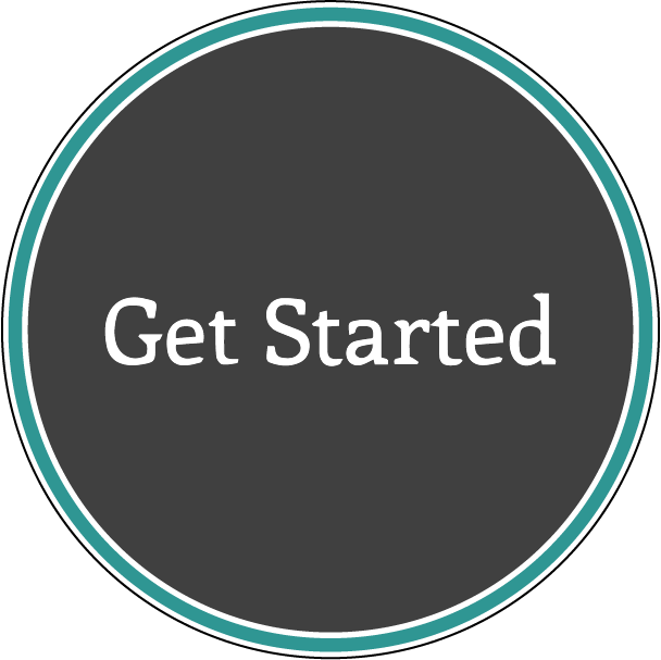 get started text in a circle